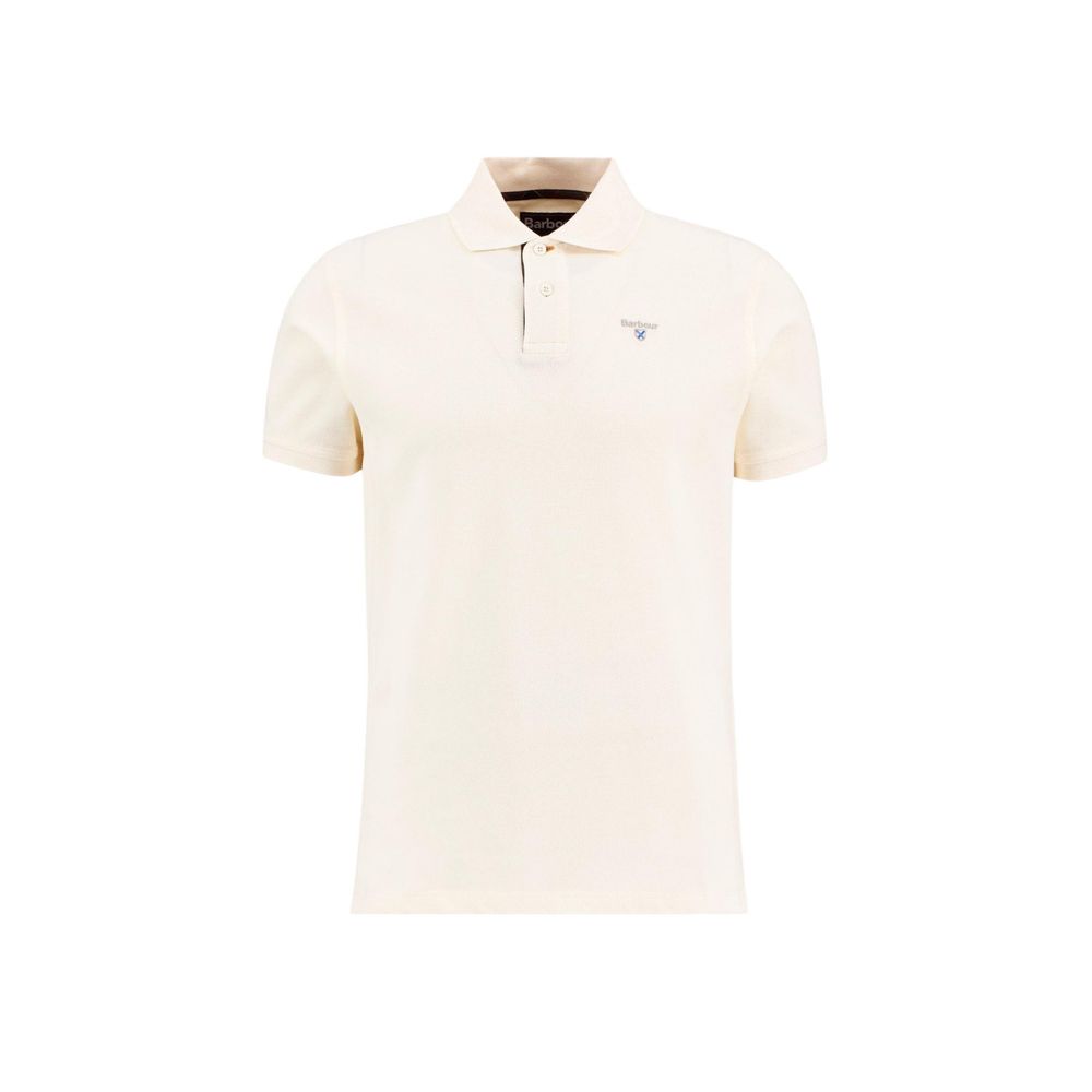 Barbour Cream Cotton Polo Shirt