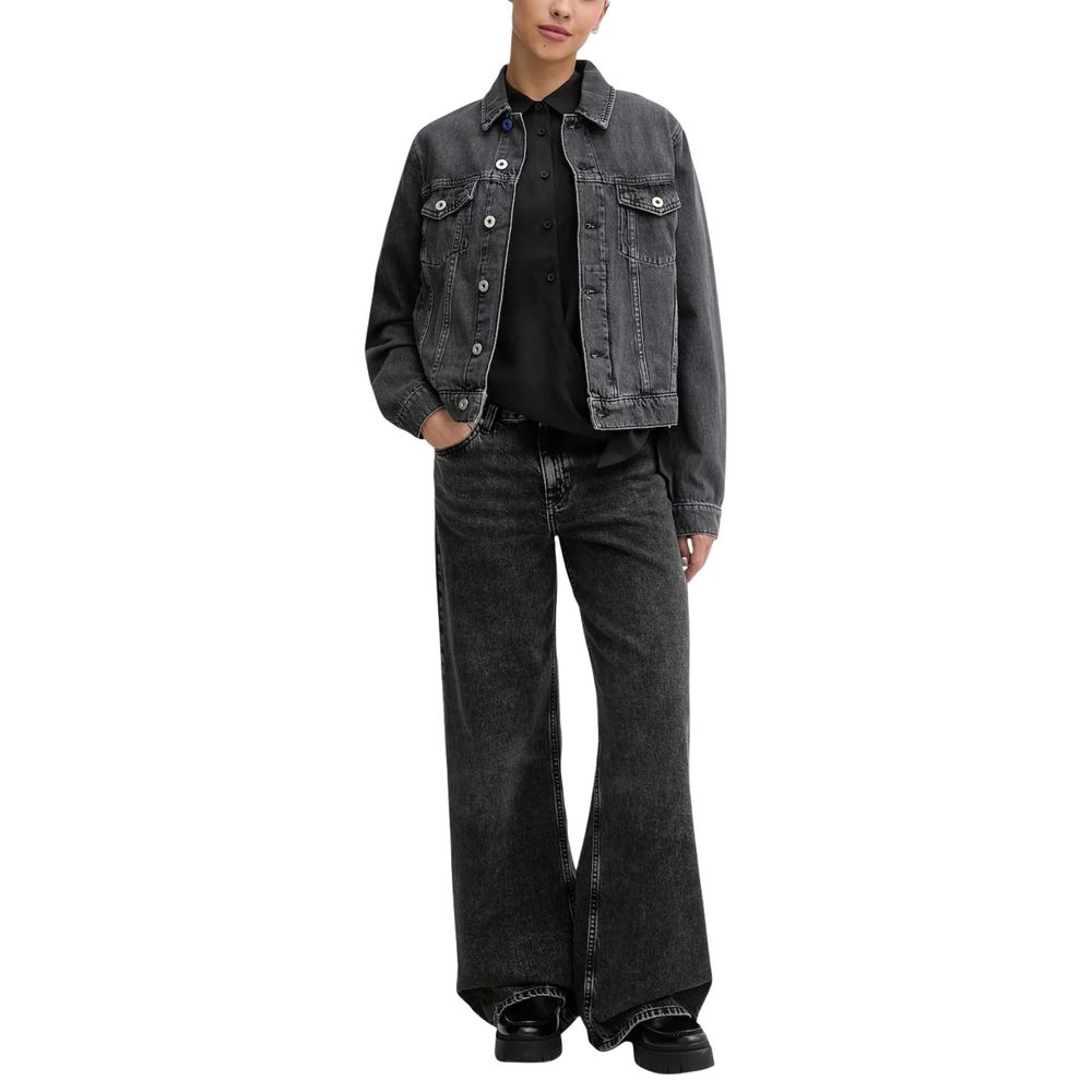 Karl Lagerfeld Black Recycled Cotton Relaxed Fit Jeans