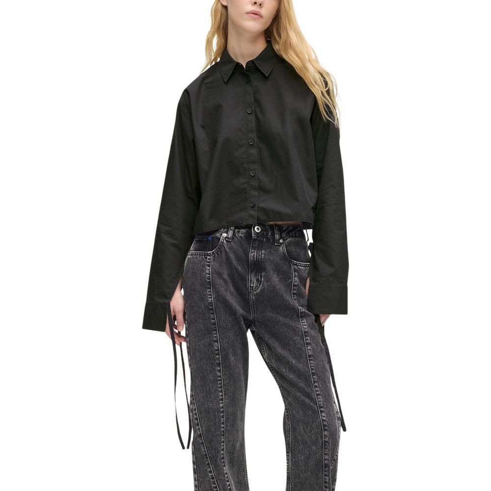 Karl Lagerfeld Black Organic Cotton Blouse