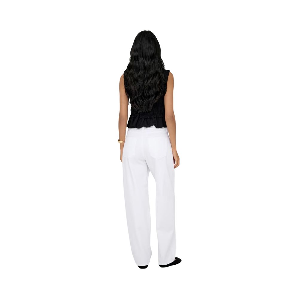 Only White Cotton Mom Jeans