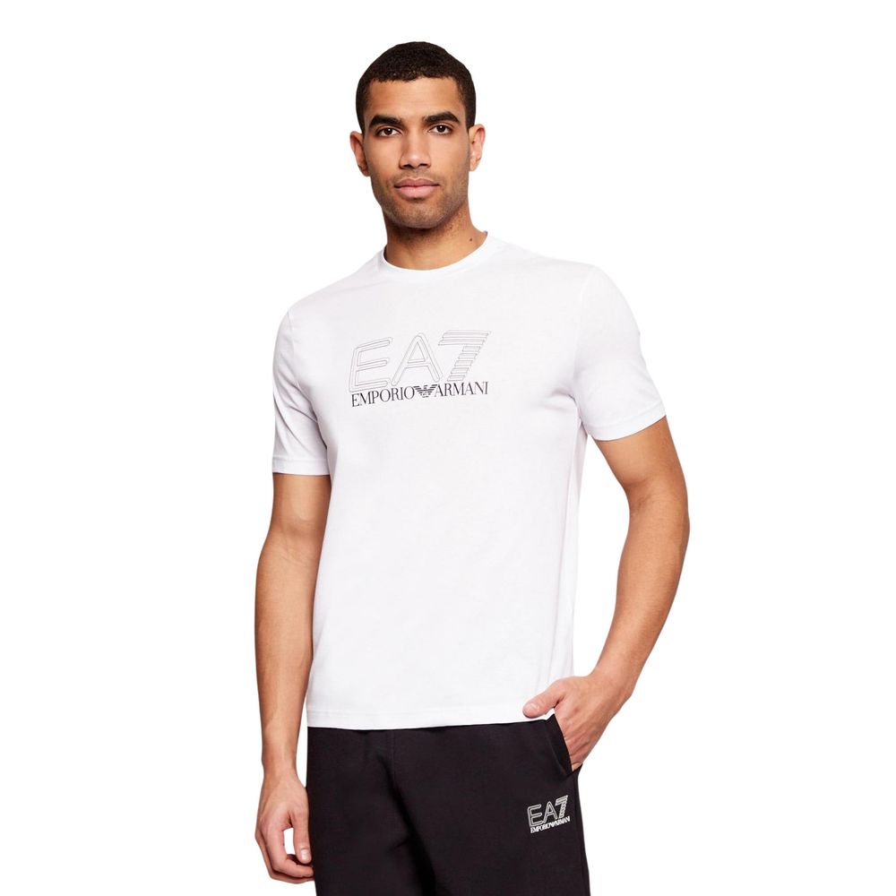 EA7 Emporio Armani White Cotton T-Shirt