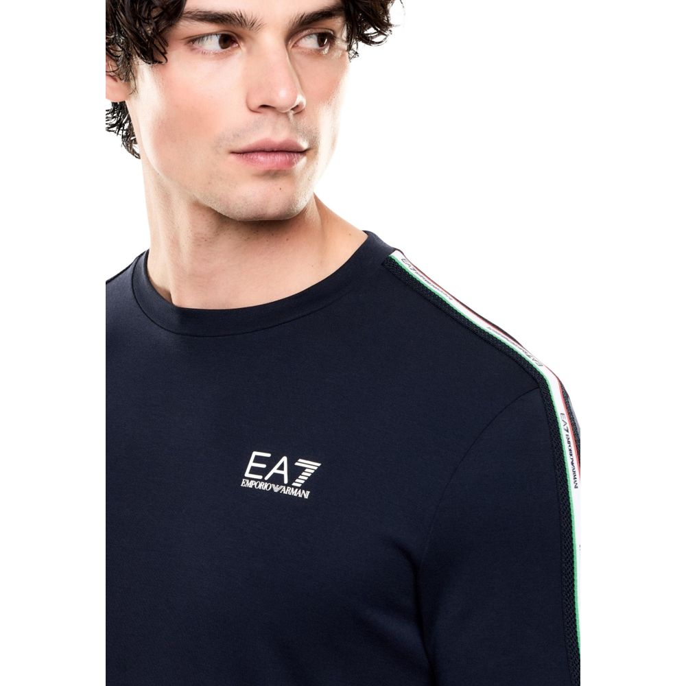 EA7 Emporio Armani Blue Cotton Sportswear