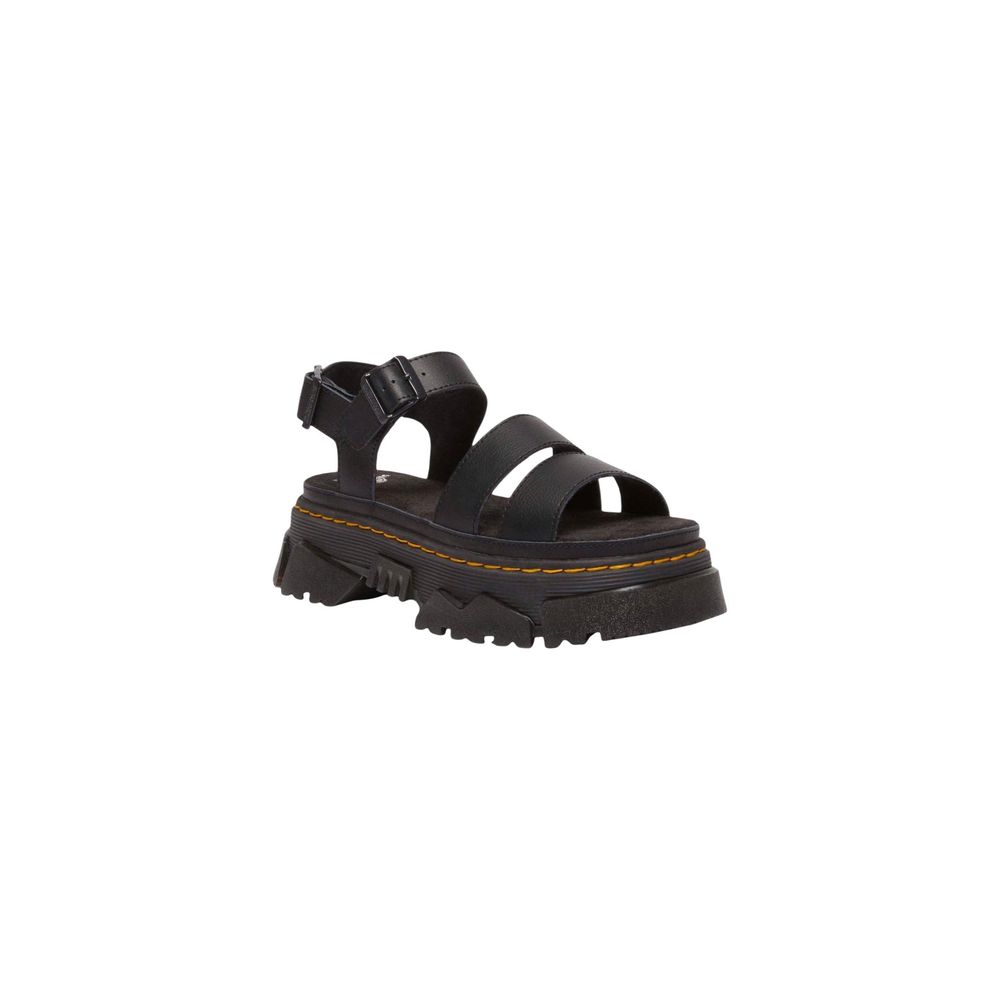 Dr. Martens Black Leather Flat Sandals