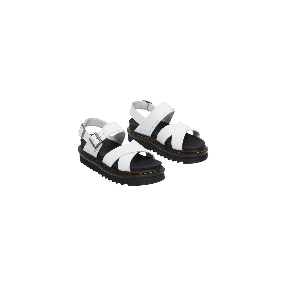 Dr. Martens White Leather Strap-On Sandals