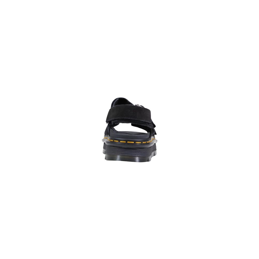 Dr. Martens Black Leather Flat Sandals