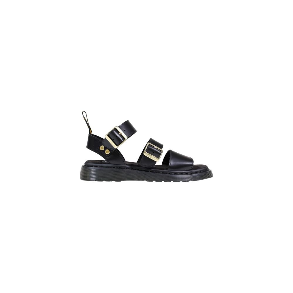 Dr. Martens Black Leather Flat Sandals