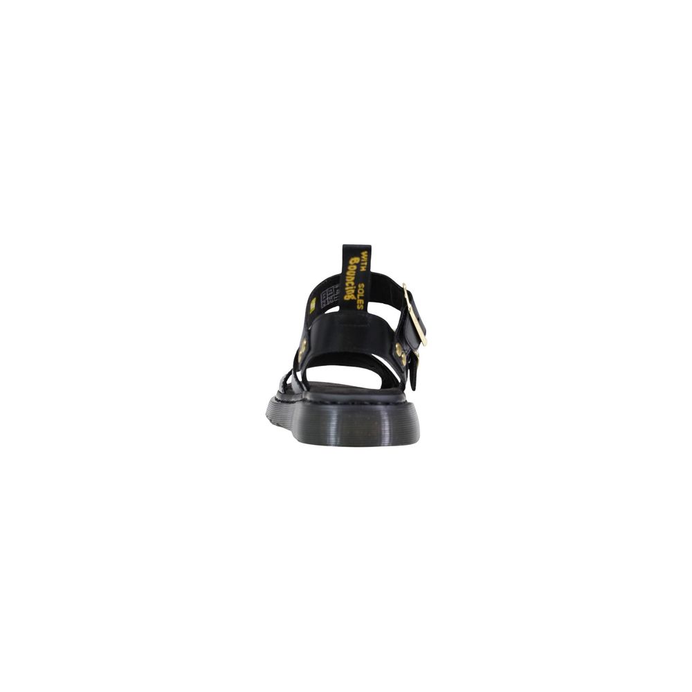 Dr. Martens Black Leather Flat Sandals