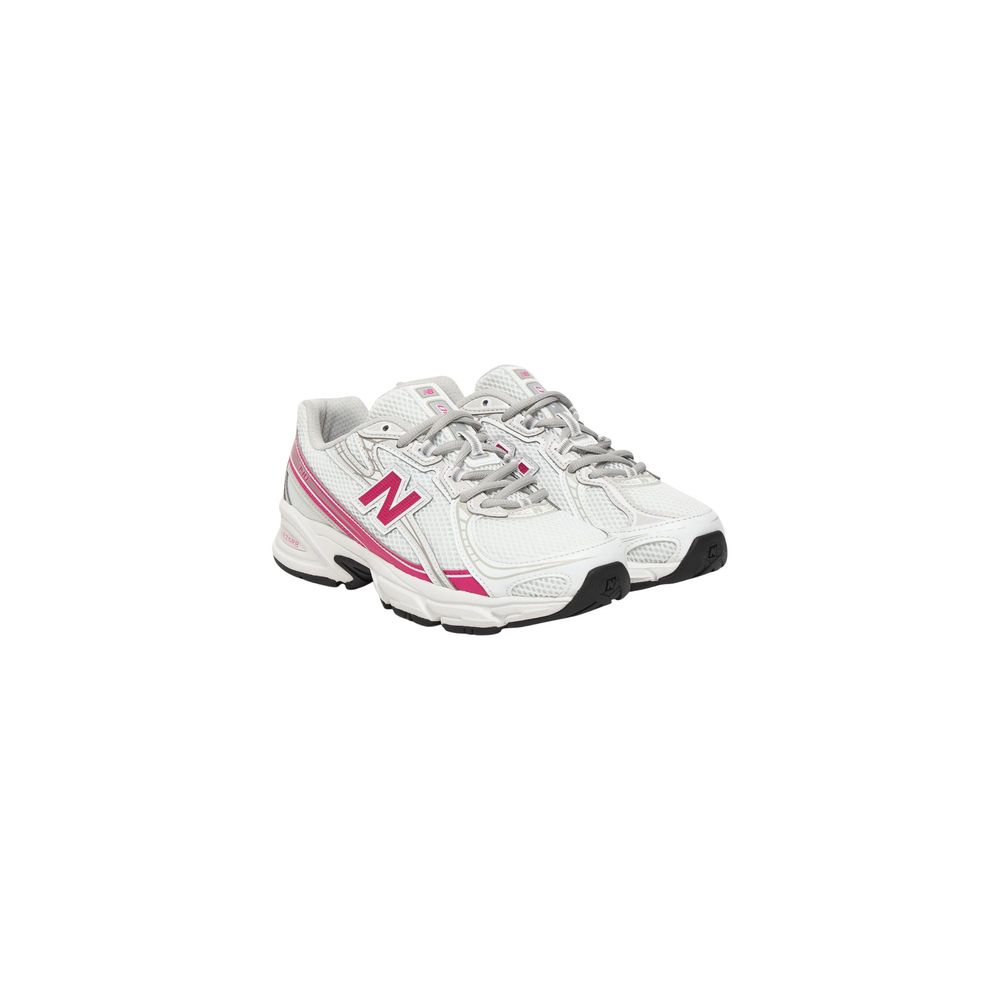 New Balance White Synthetic Athletic Sneakers