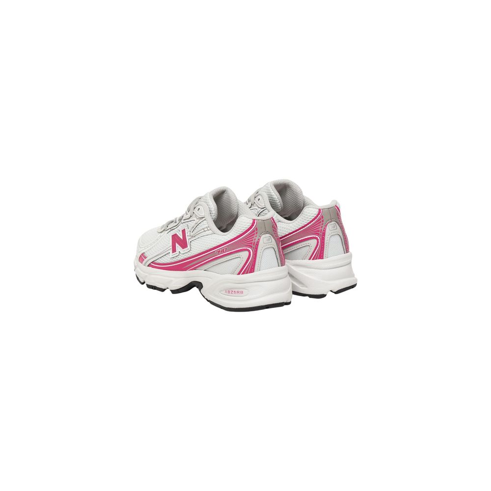 New Balance White Synthetic Athletic Sneakers