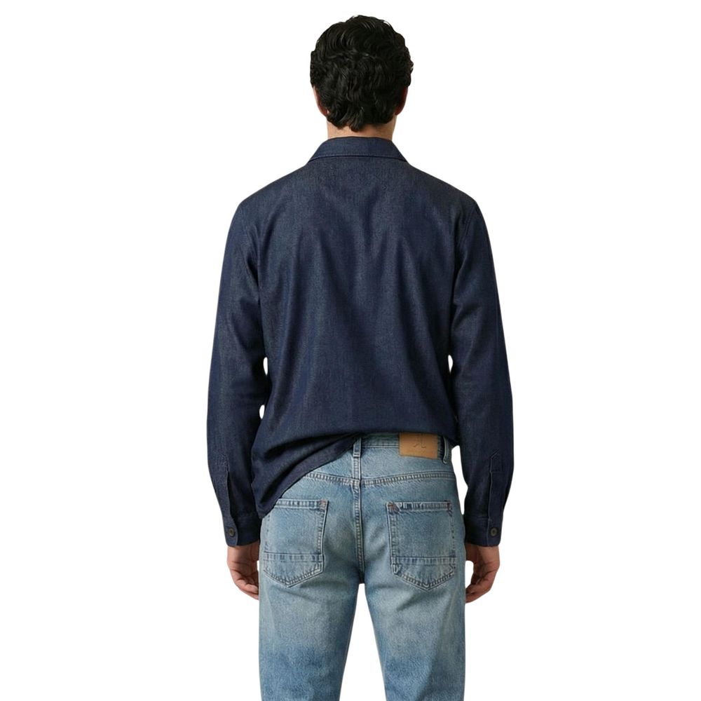 Gianni Lupo Blue Lyocell Jacket