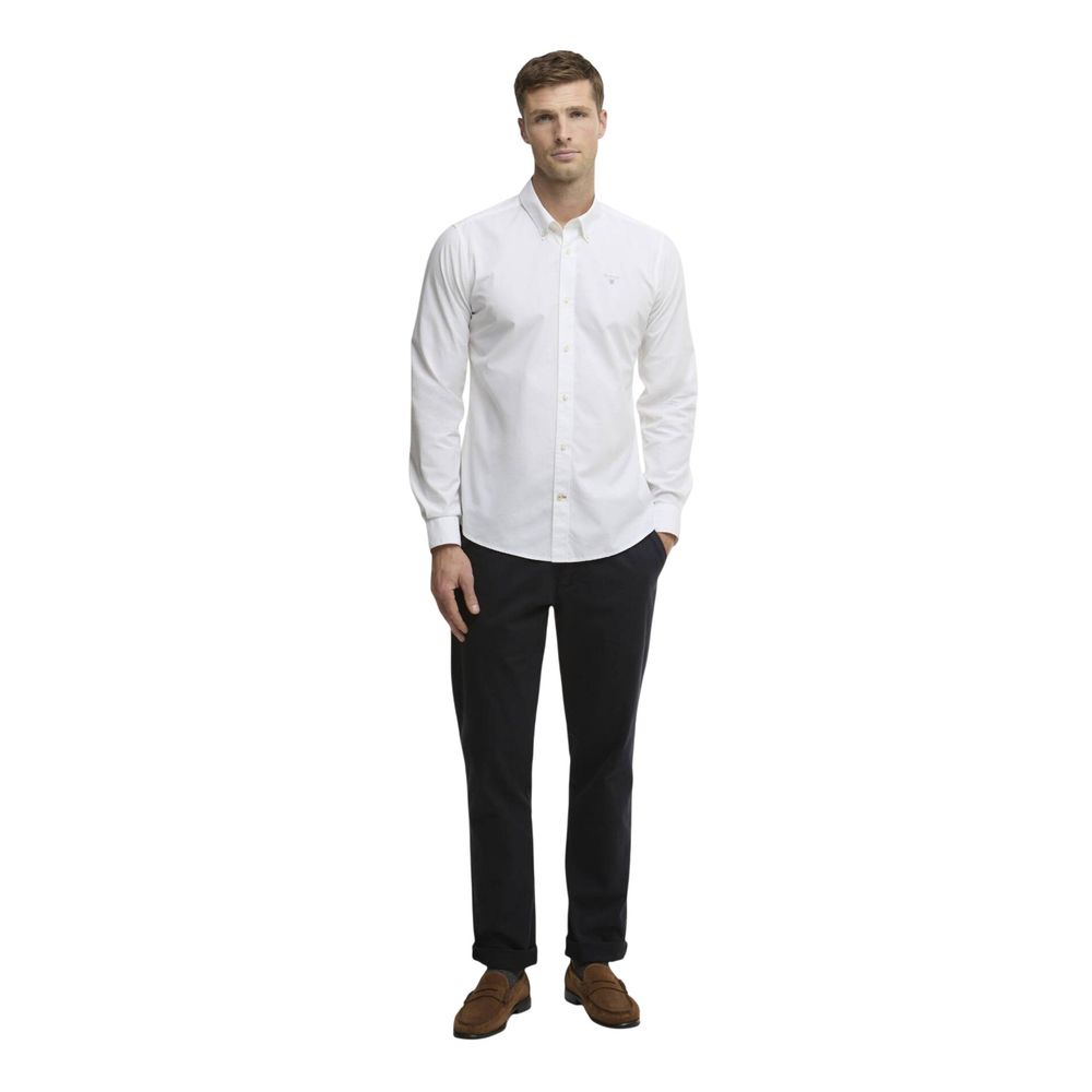 Barbour White Cotton Dress Shirt