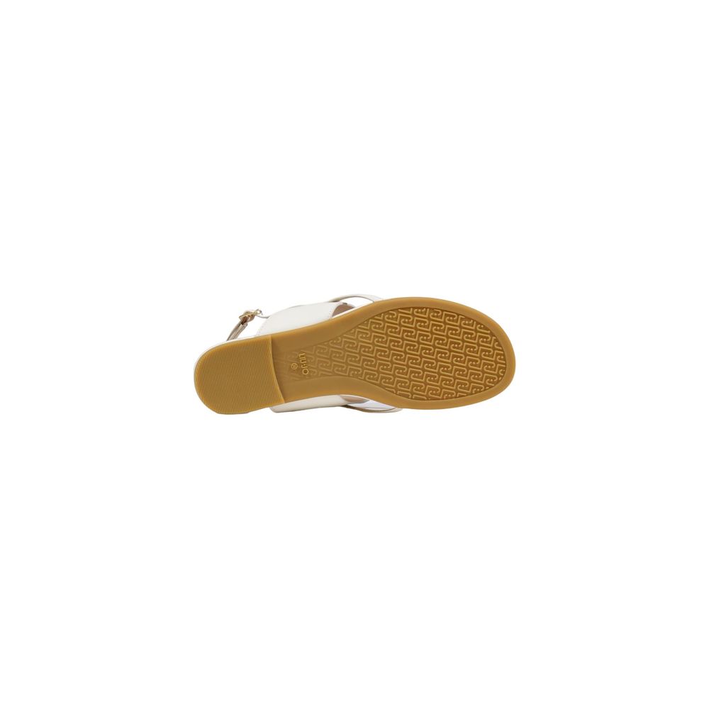 Liu Jo Beige Leather Flat Sandals