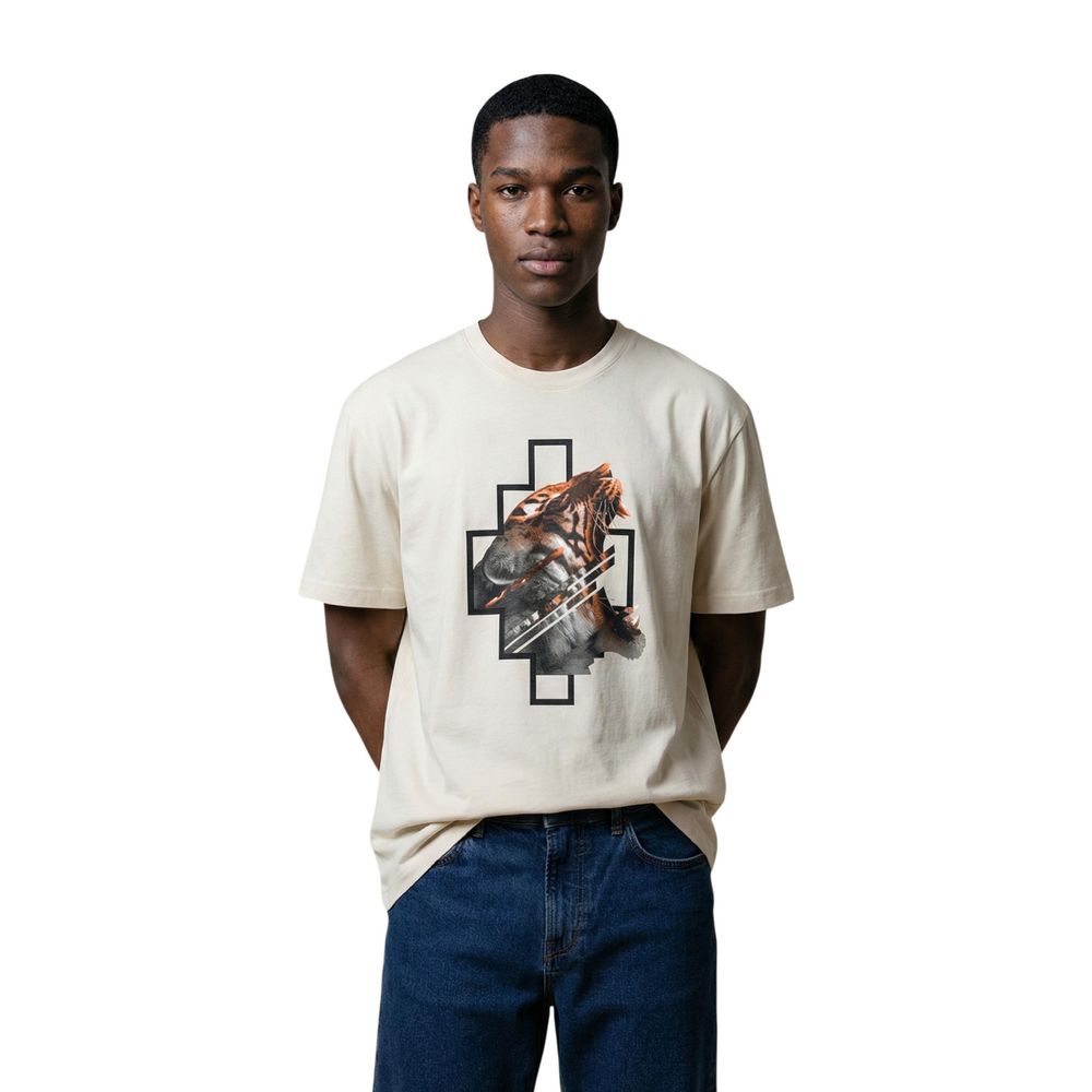 County of Milan Beige Cotton T-Shirt