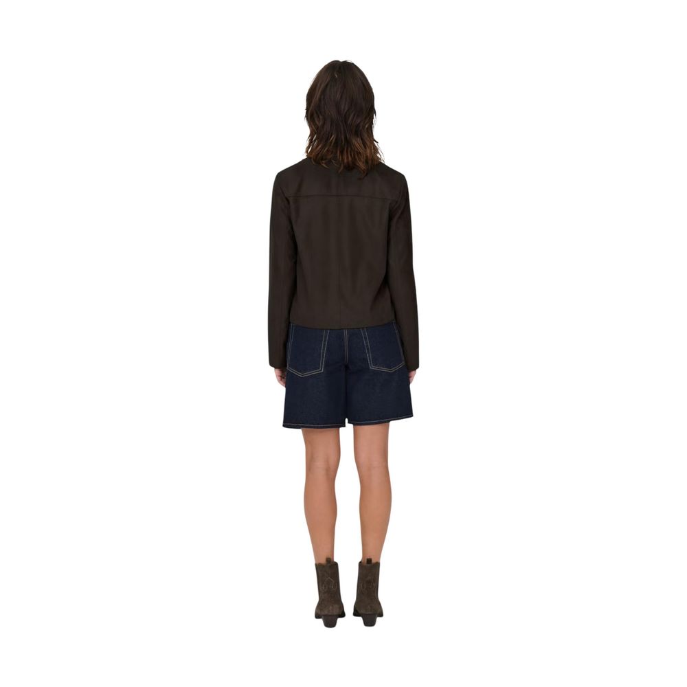 Jacqueline De Yong Brown Full-Length Jacket