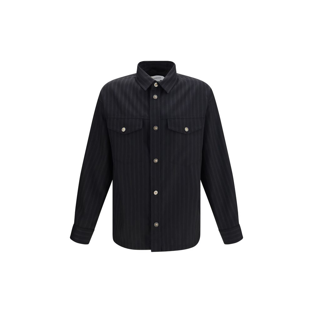 Versace Black Wool Shirt