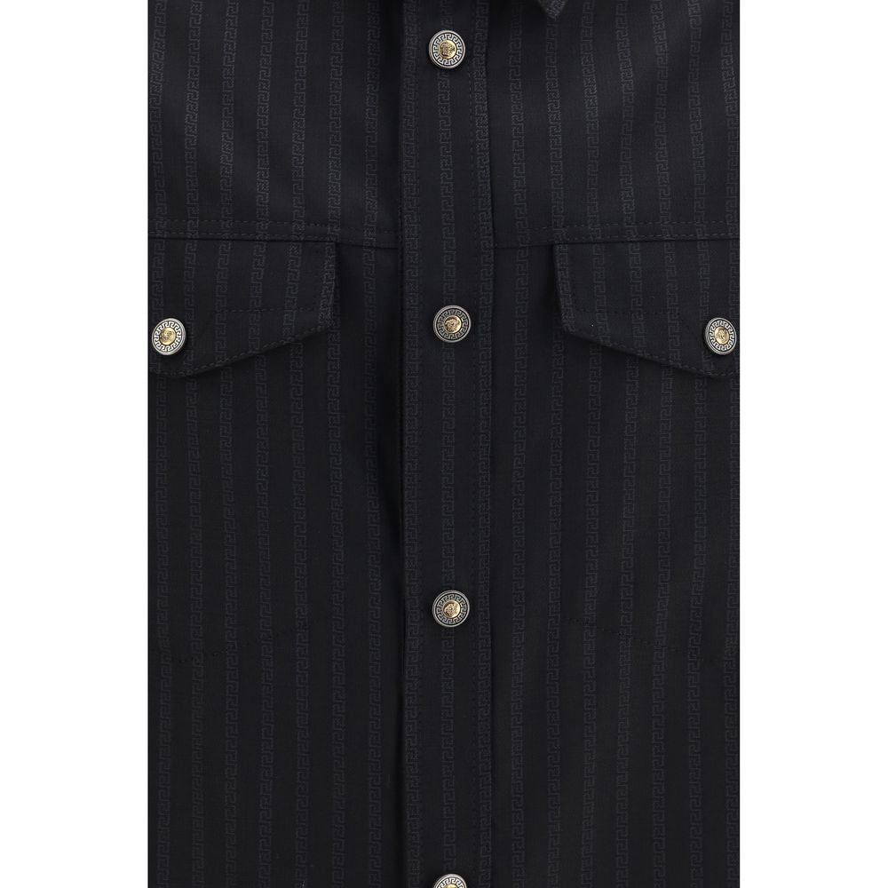 Versace Black Wool Shirt