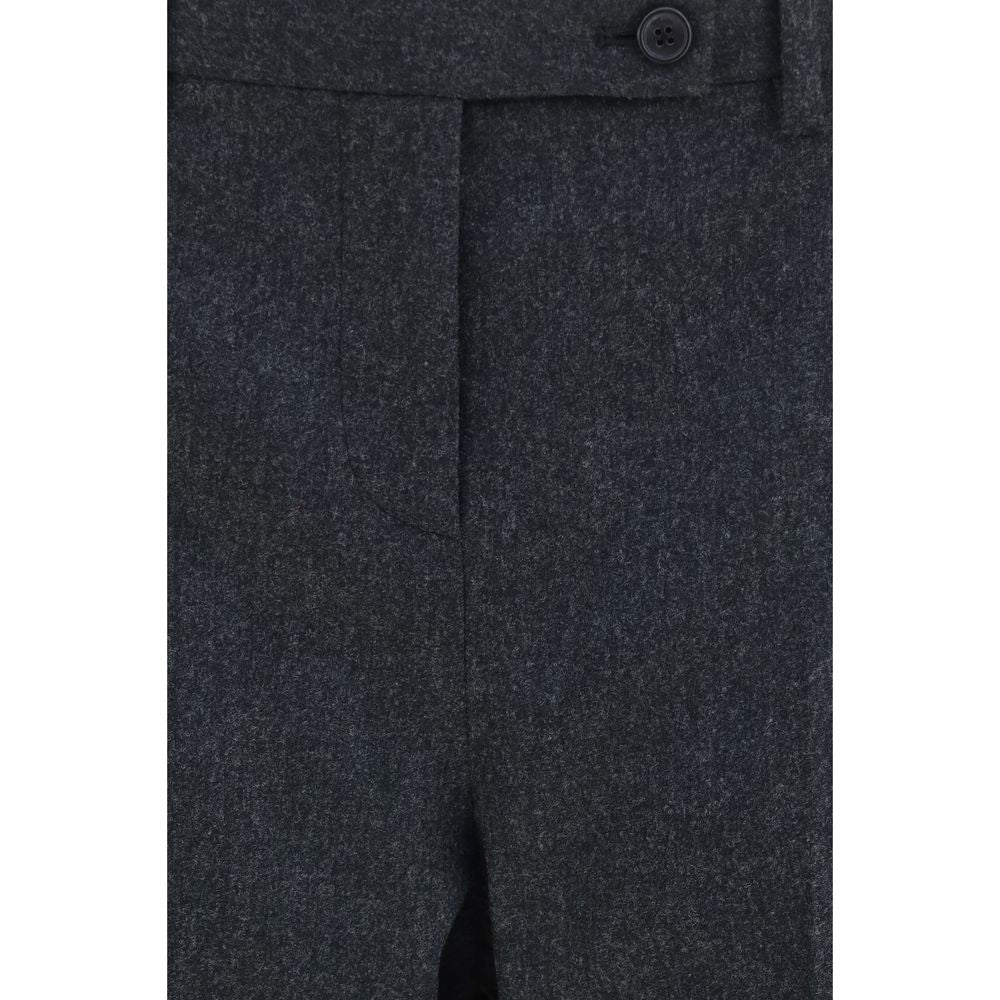 Khaite Gray Wool Dress Pants