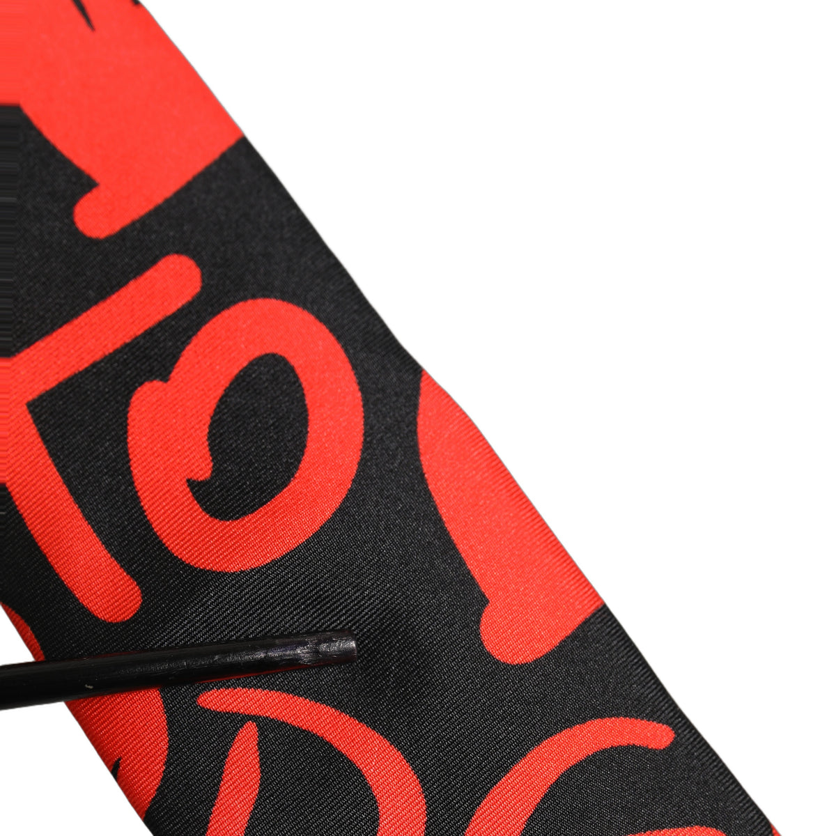 Dolce & Gabbana Black Silk Red Graphic Hearts Adjustable Tied Necktie Tie