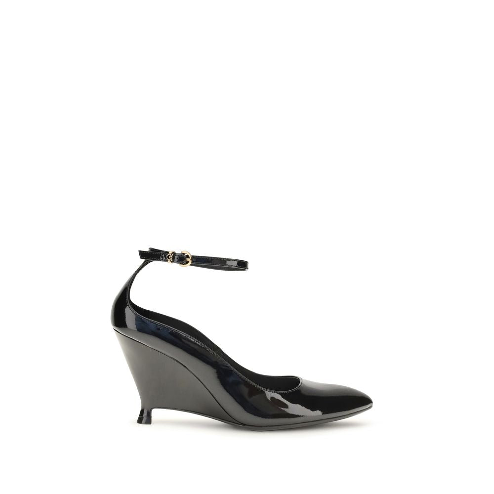 PINKO Black Leather Platform Pumps
