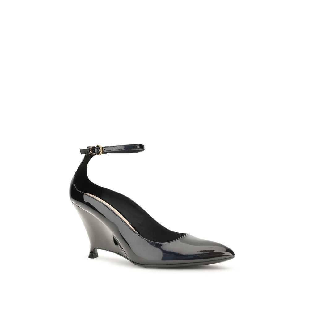 PINKO Black Leather Platform Pumps