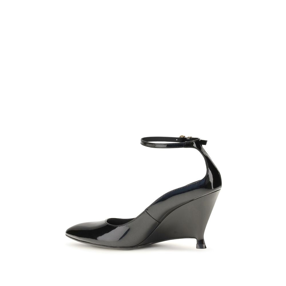 PINKO Black Leather Platform Pumps