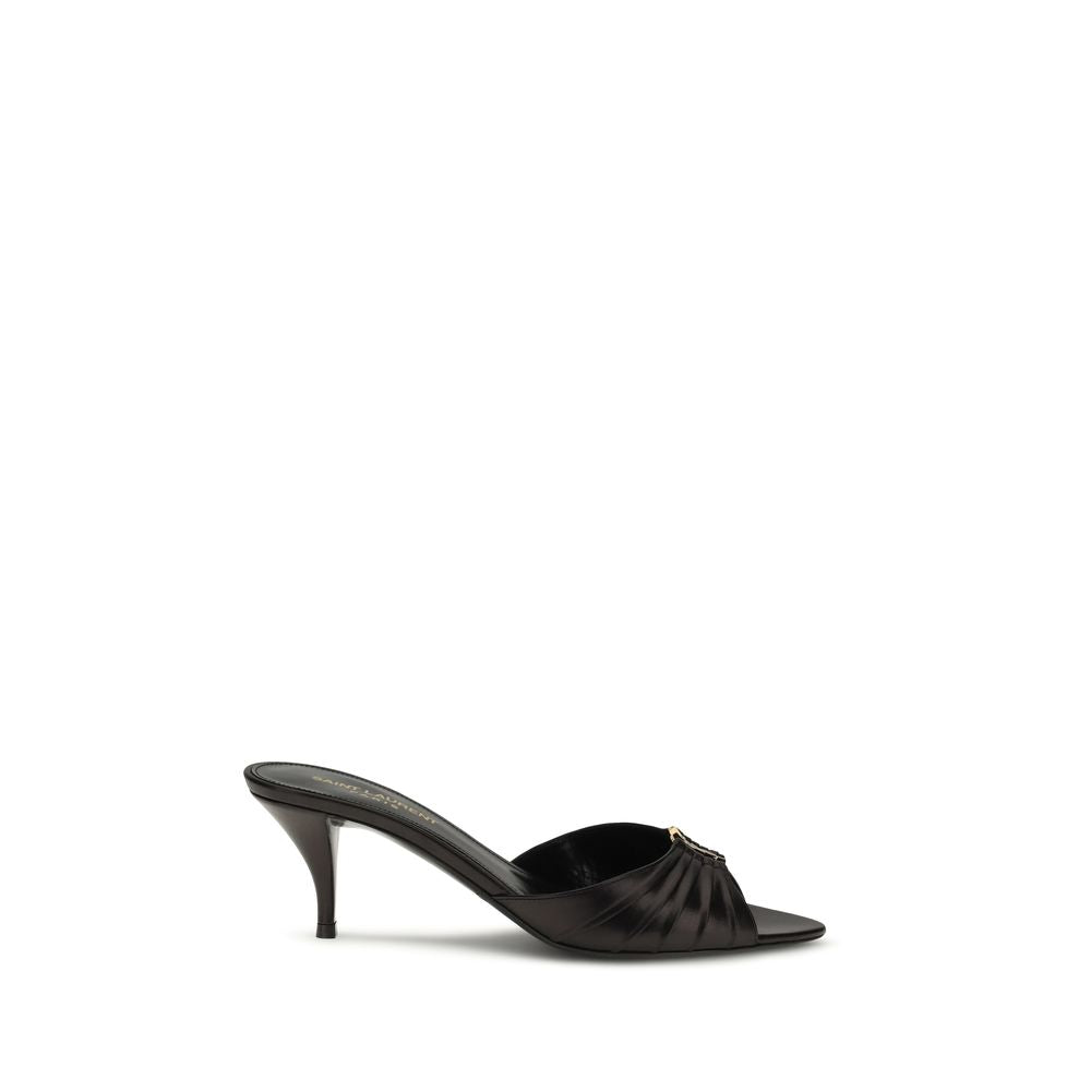 Saint Laurent Black Leather Sandals