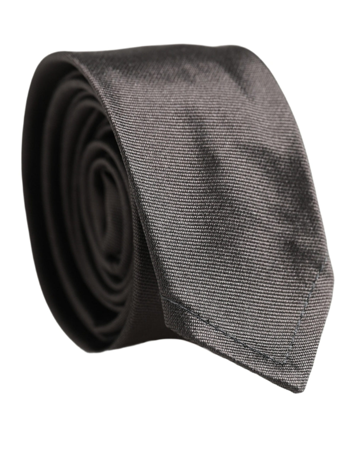 Dolce & Gabbana Black Woven 100% Silk Adjustable Necktie Accessory Tie