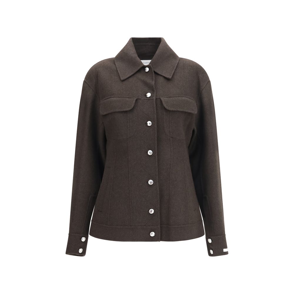 Max Mara Brown Wool Full-Length Jacket