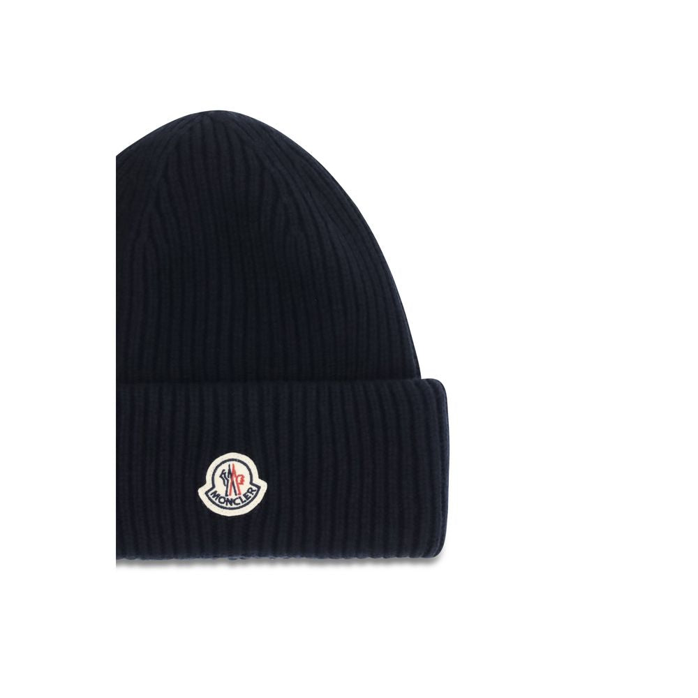 Moncler Blue Wool Beanie