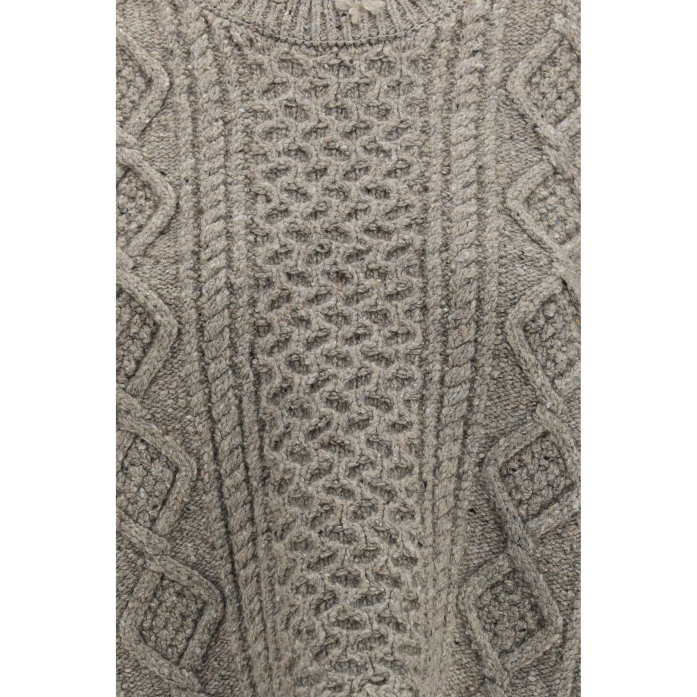 R13 Beige Wool Sleeveles Sweater