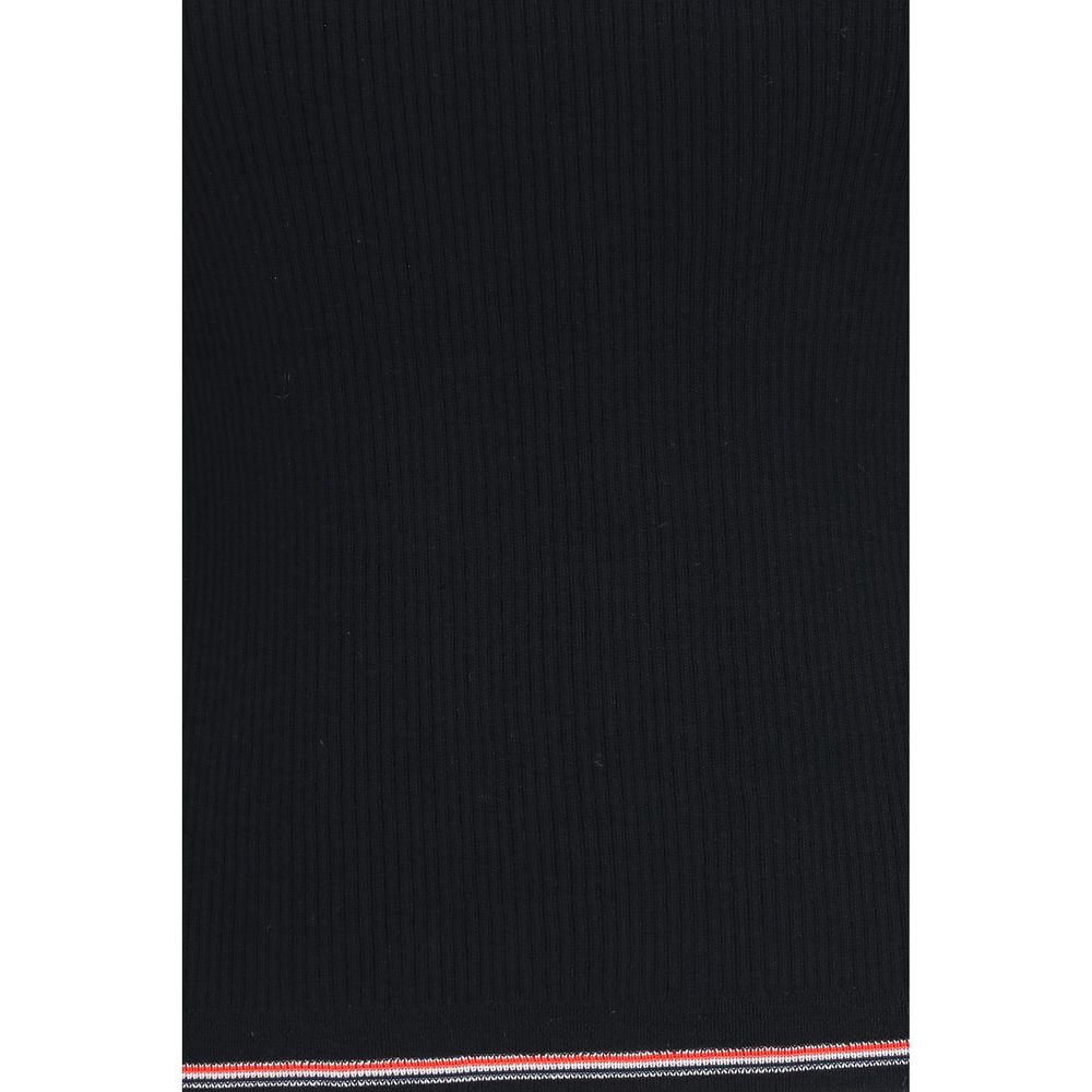 Thom Browne Black Wool Sleeveles T-Shirt