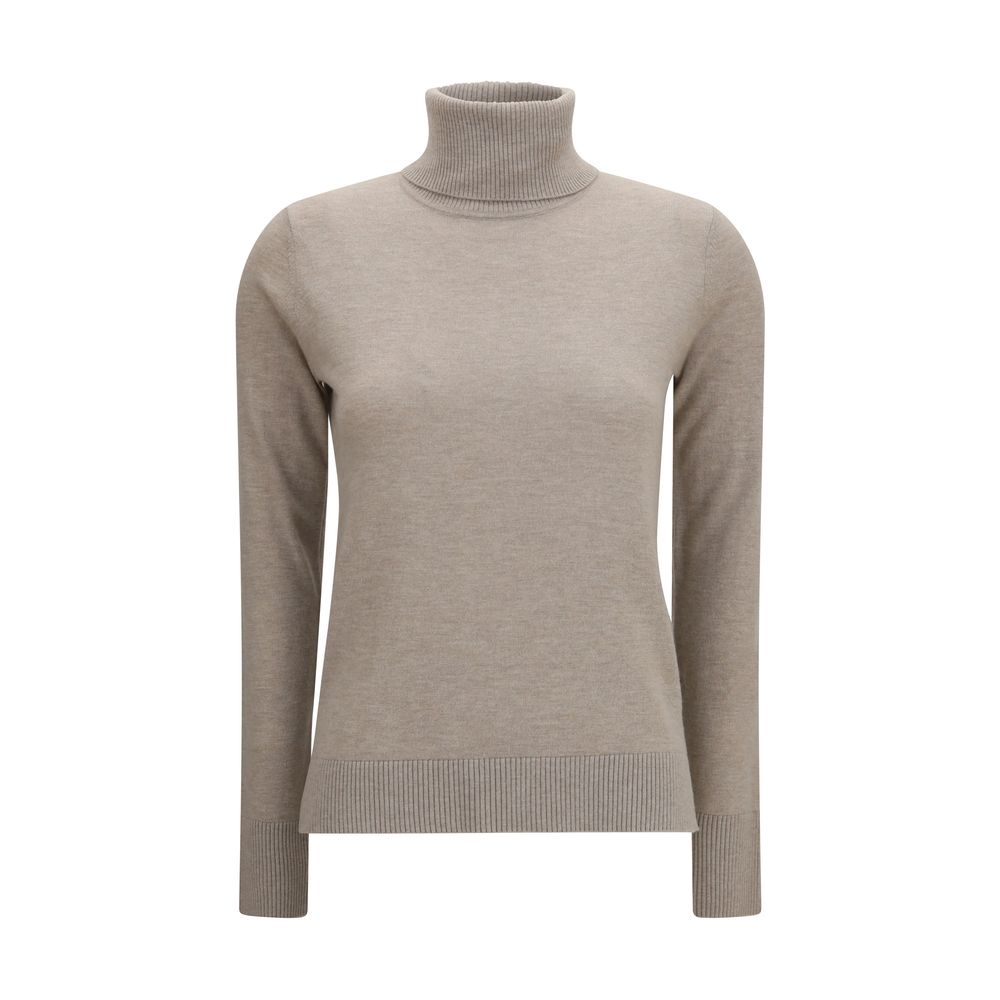 'S Max Mara Beige Wool Turtleneck