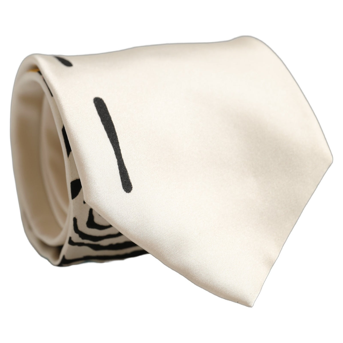 Dolce & Gabbana White Silk Floral Graphic Adjustable Tied Men Necktie Tie