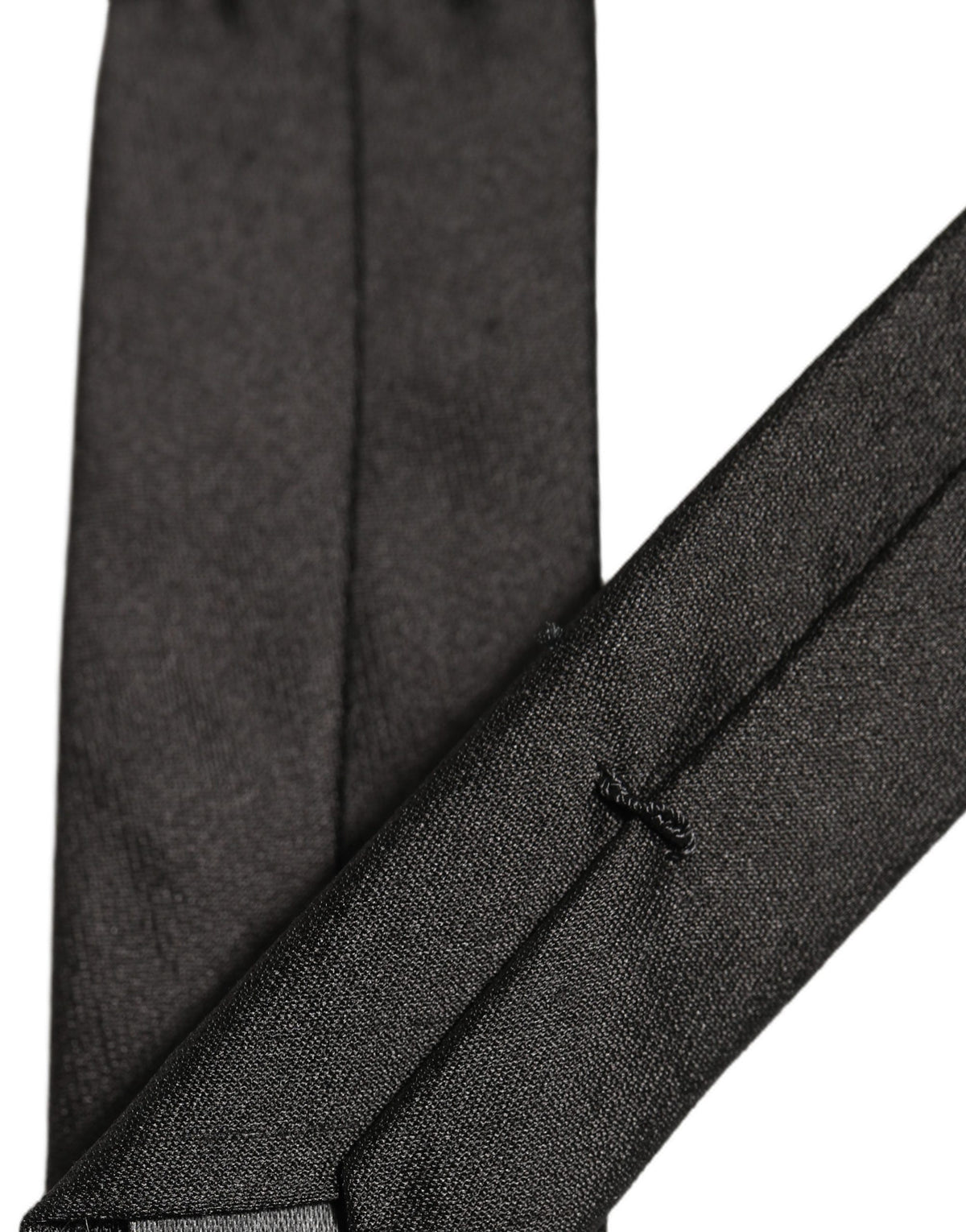 Dolce & Gabbana Black Satin Textured Adjustable Necktie Men Accessory Tie