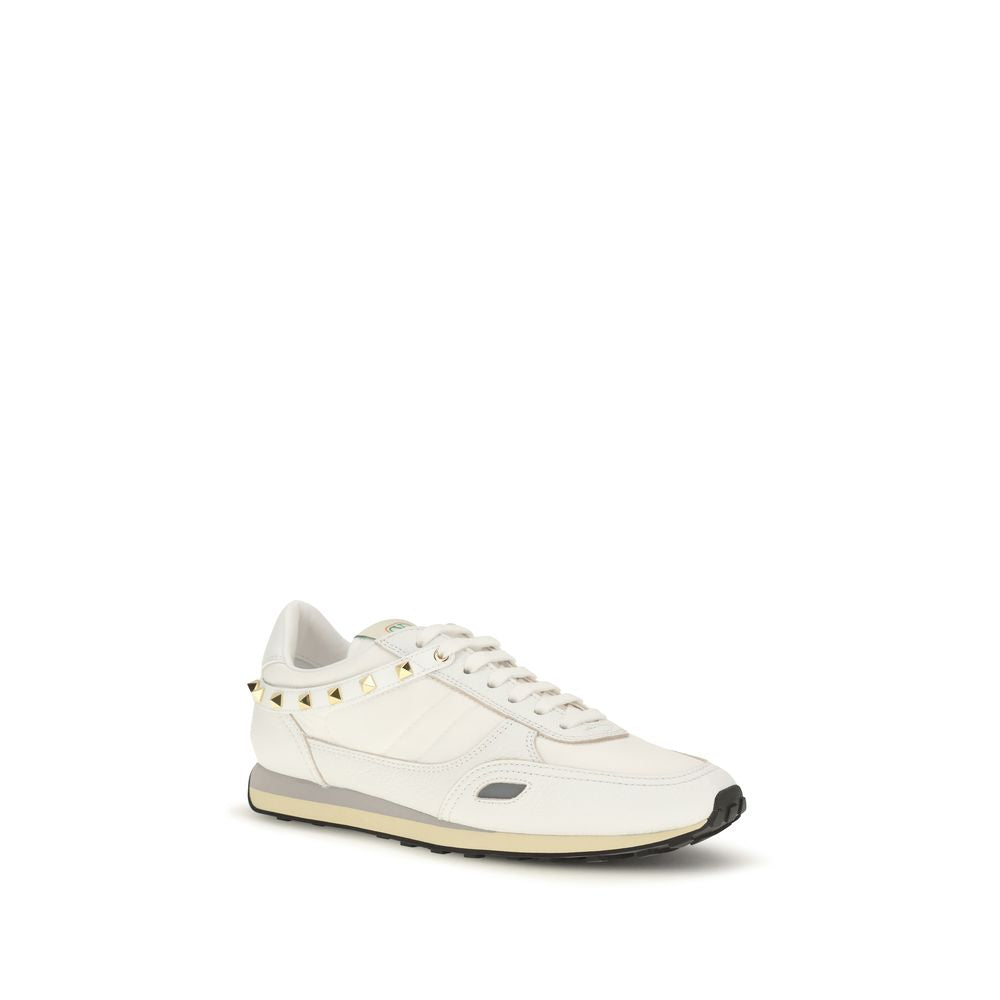 Valentino Garavani White Leather Athletic Sneakers