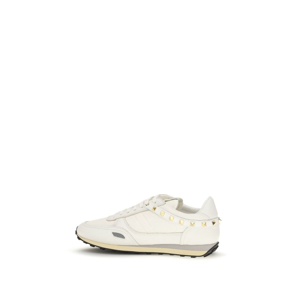 Valentino Garavani White Leather Athletic Sneakers