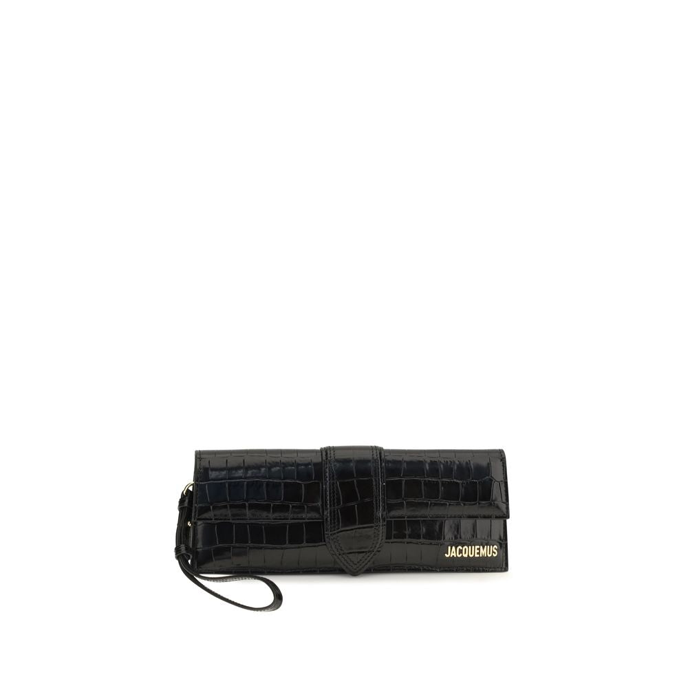Jacquemus Black Leather Clutch Bag