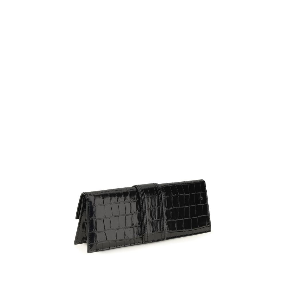 Jacquemus Black Leather Clutch Bag