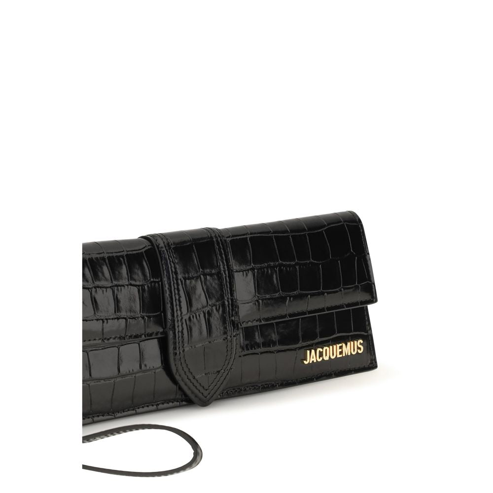 Jacquemus Black Leather Clutch Bag