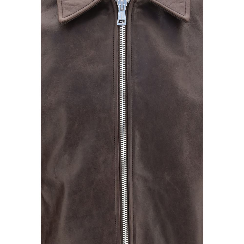 Our Legacy Brown Leather Leather Jacket