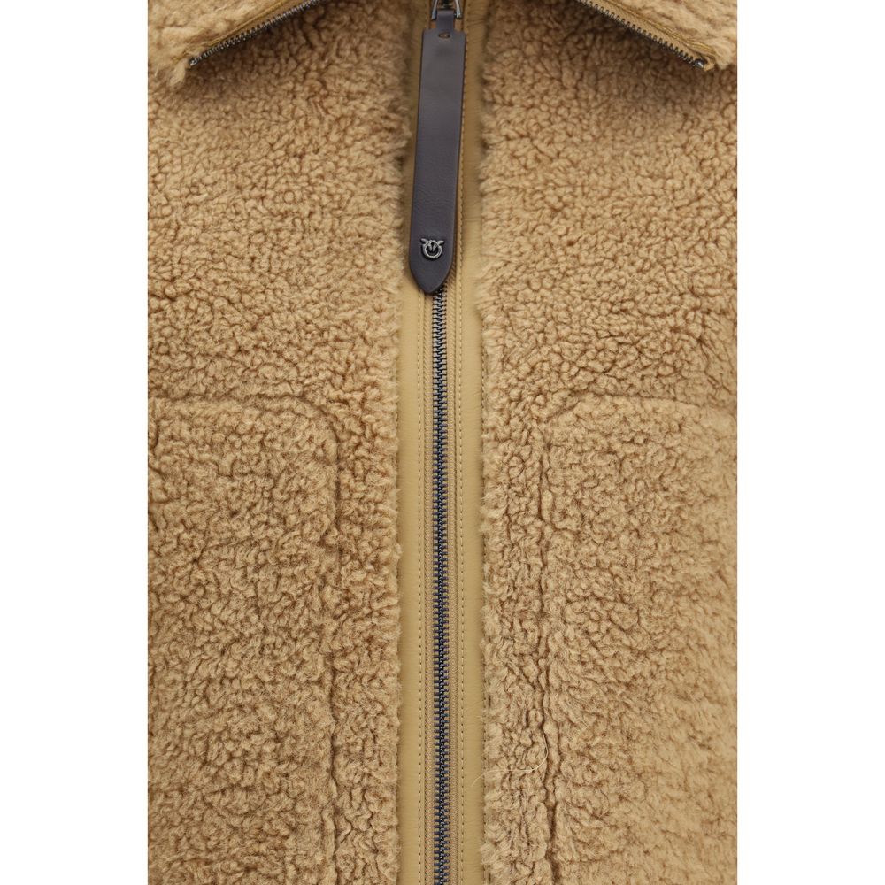 PINKO Beige Full-Length Jacket