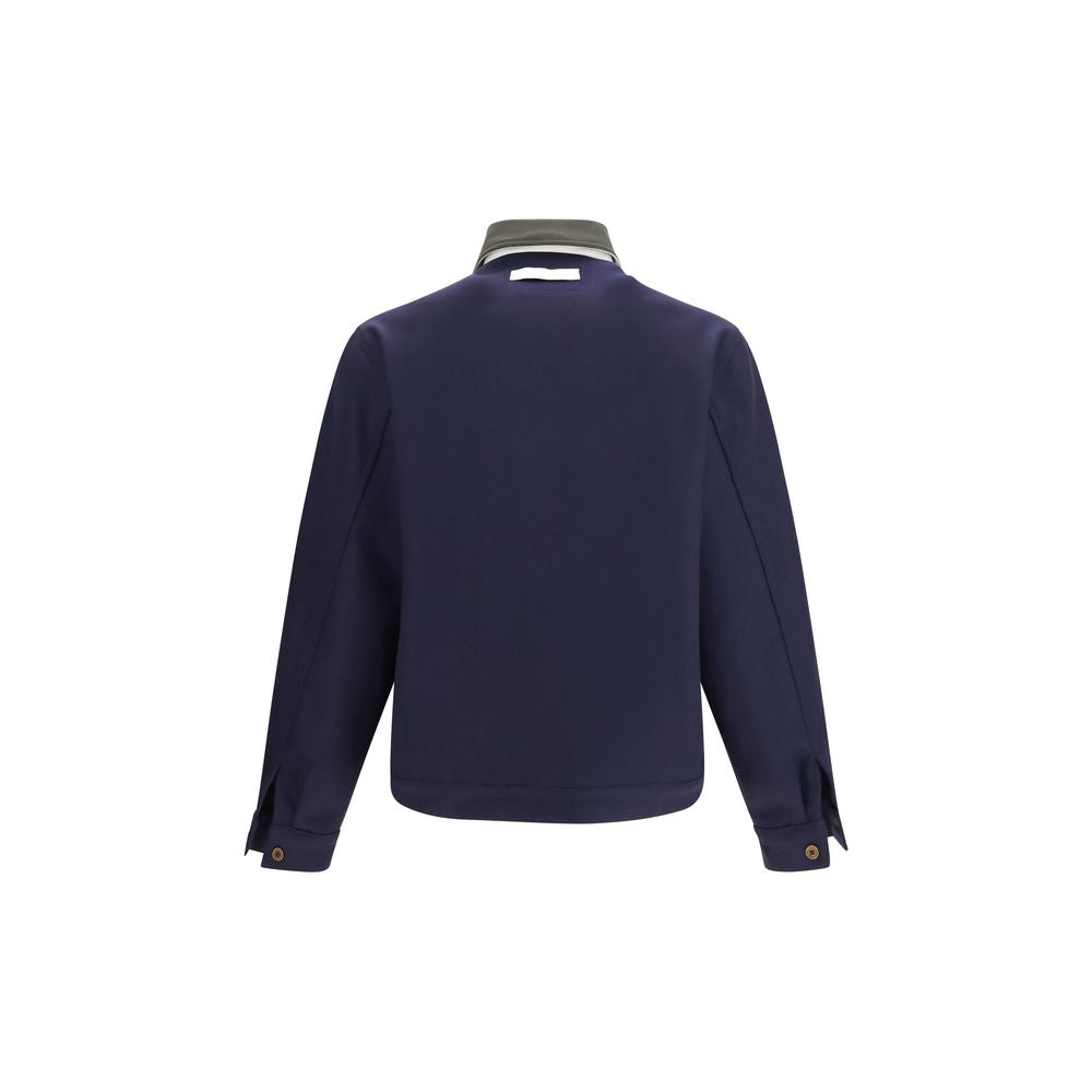 GR10K Blue Wool Full-Length Jacket
