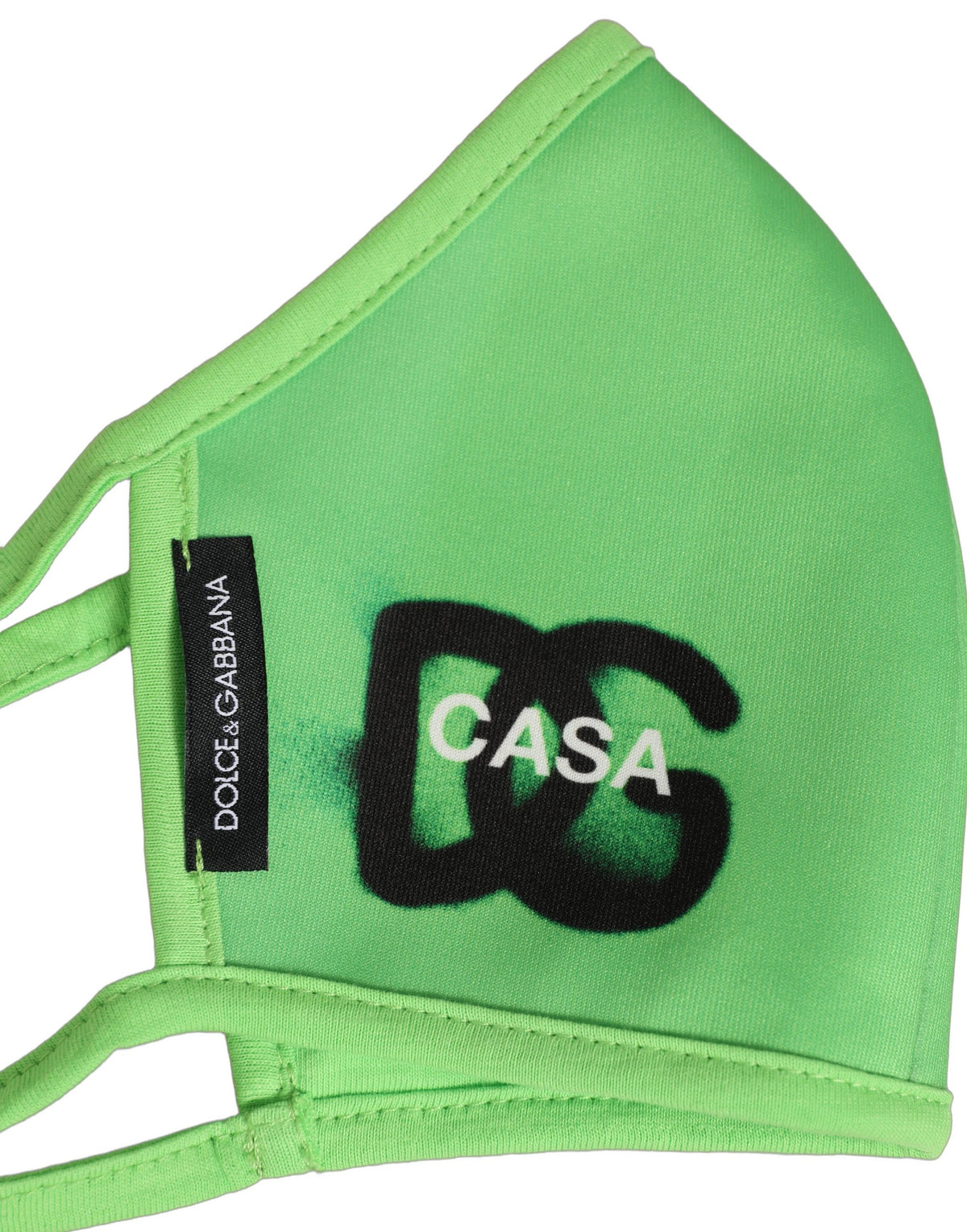 Dolce & Gabbana Green DG CASA Logo Elastic Ear Strap Face Mask