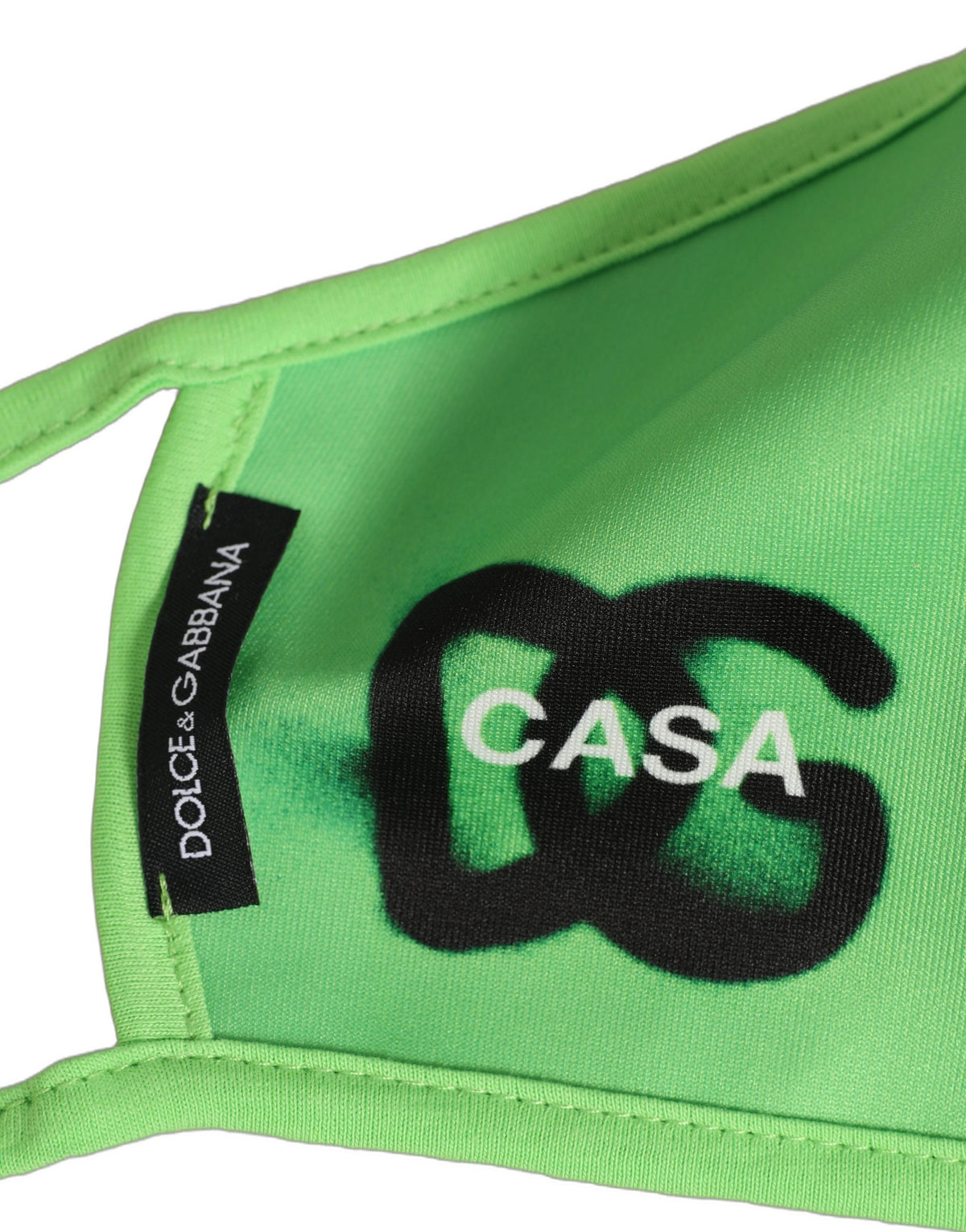 Dolce & Gabbana Green DG CASA Logo Elastic Ear Strap Face Mask