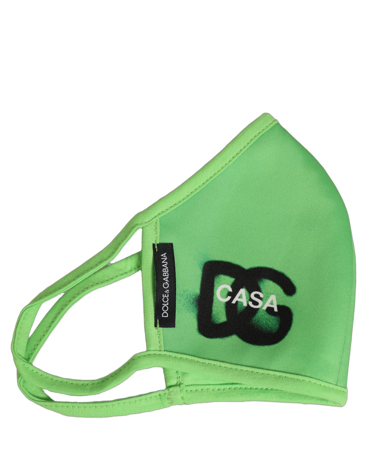 Dolce & Gabbana Green DG CASA Logo Elastic Ear Strap Face Mask