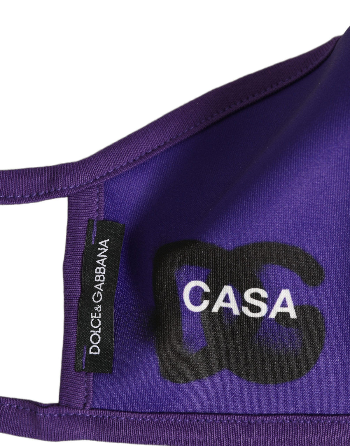 Dolce & Gabbana Purple DG CASA Logo Elastic Ear Strap Face Mask