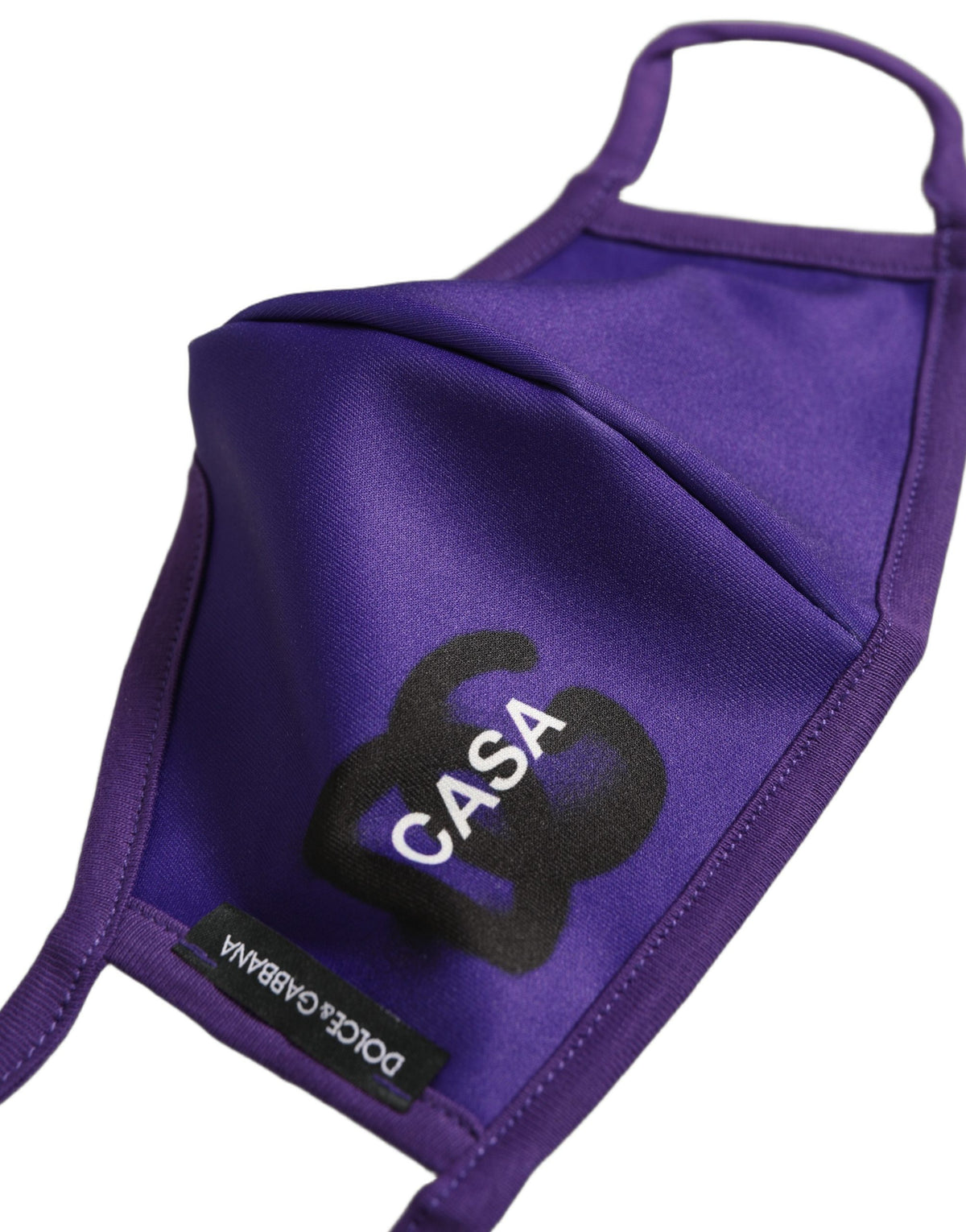 Dolce & Gabbana Purple DG CASA Logo Elastic Ear Strap Face Mask
