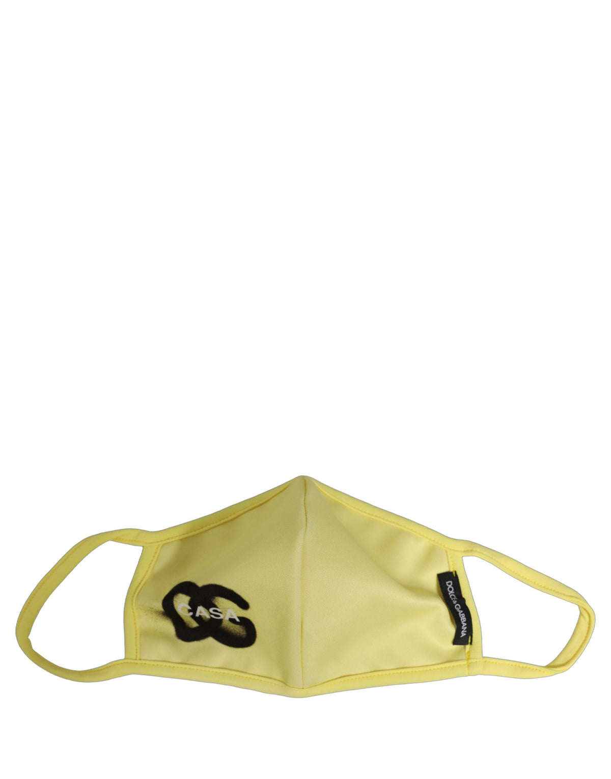 Dolce & Gabbana Yellow DG CASA Logo Elastic Ear Strap Face Mask