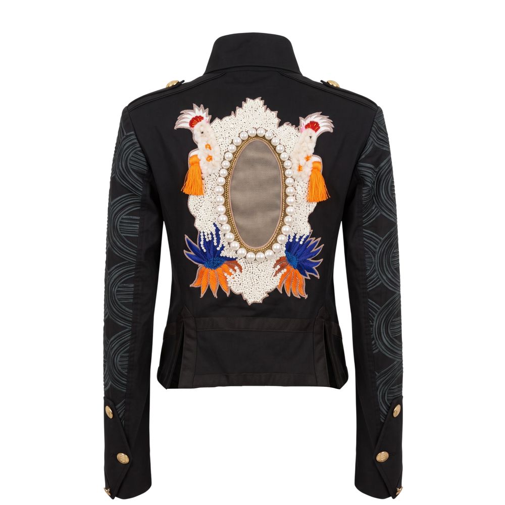 Mr&Mrs Italy Black Cotton Women Jacket