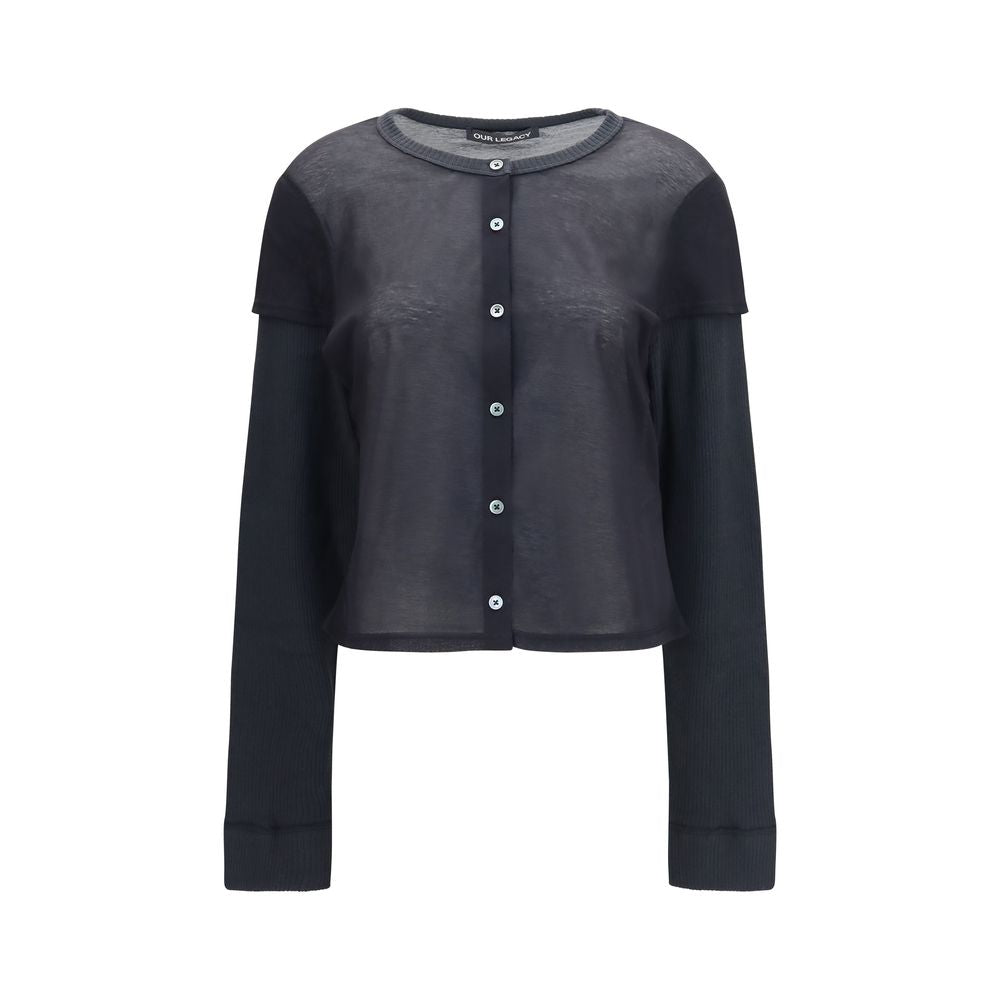 Our Legacy Black Cotton Cardigan